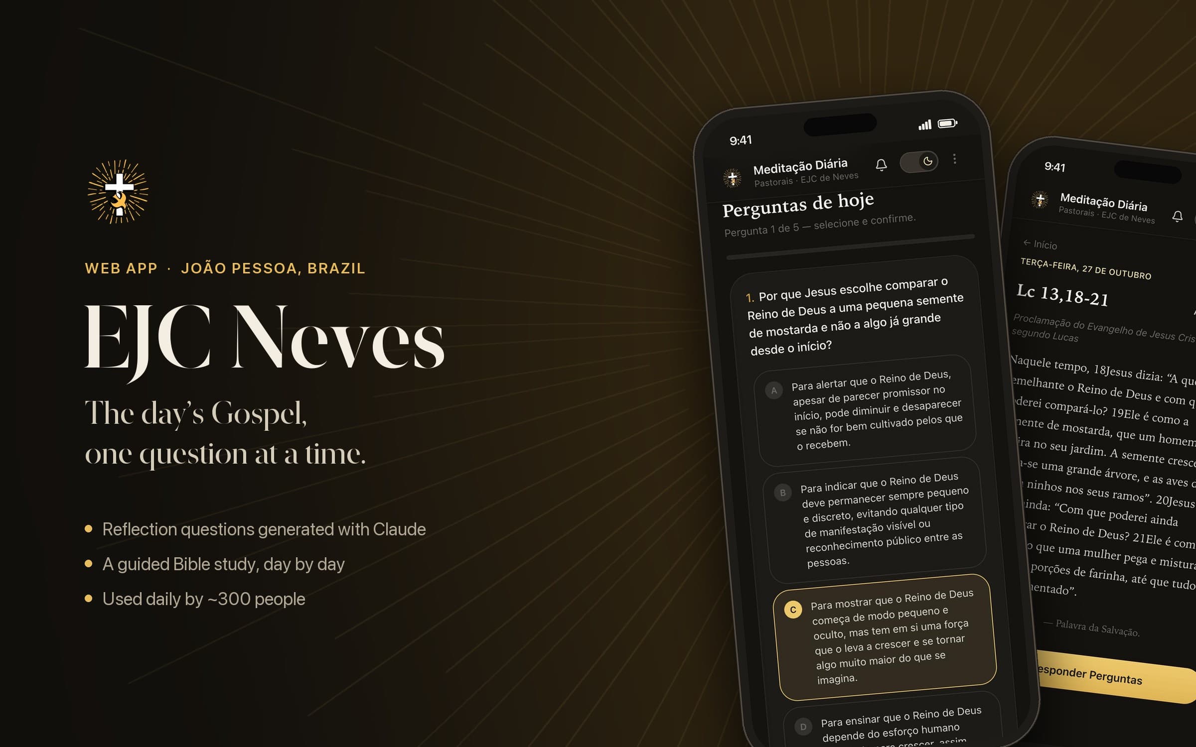 EJC Neves website, home page