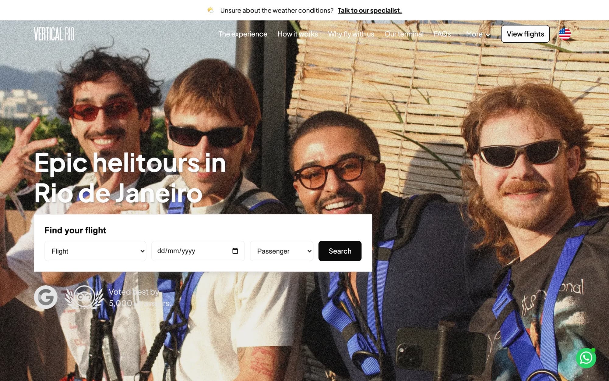 Vertical Rio website, home page
